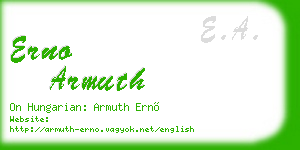 erno armuth business card
